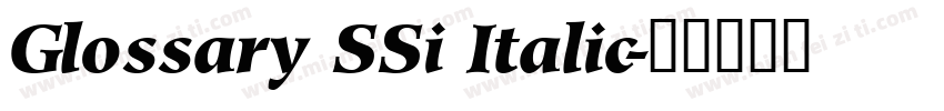 Glossary SSi Italic字体转换
